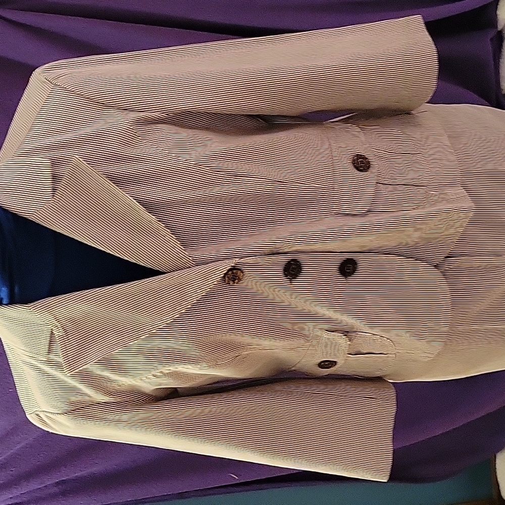 Two piece jacket and pant suit